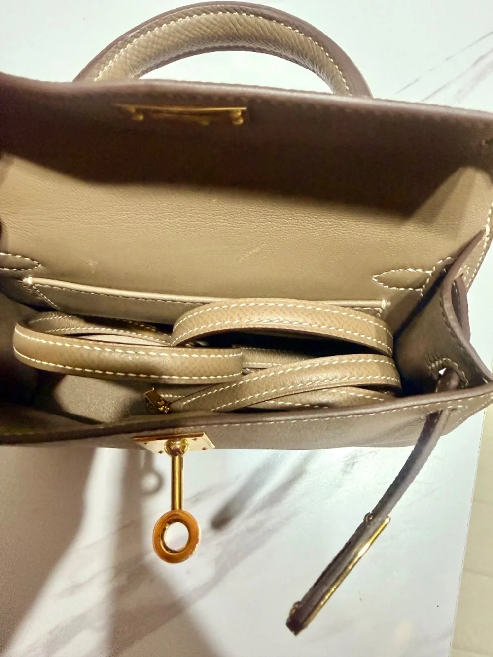 Mini top handle bag.. Kelly
